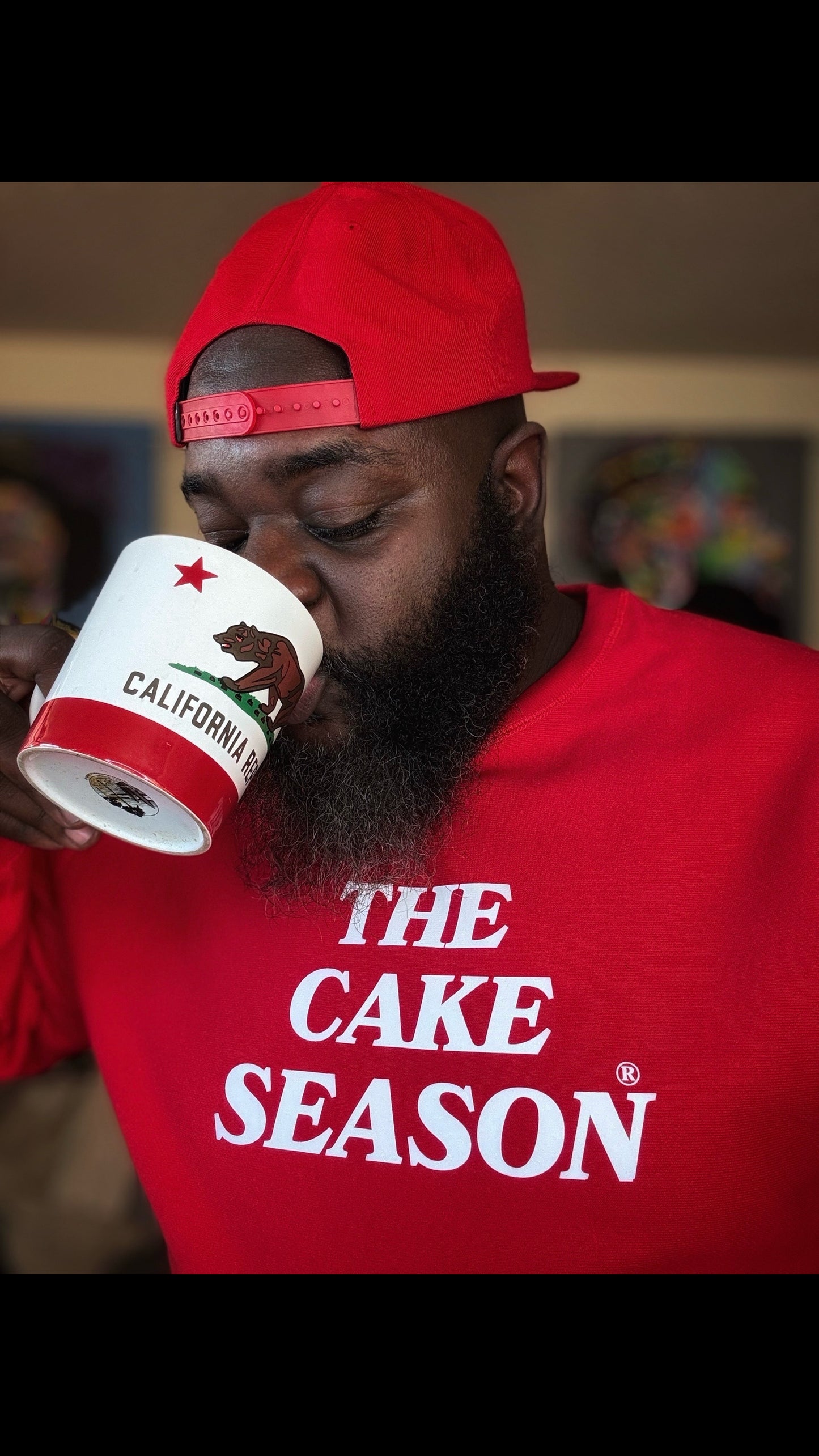 Holiday Luxe “Cake” Crewneck - Red