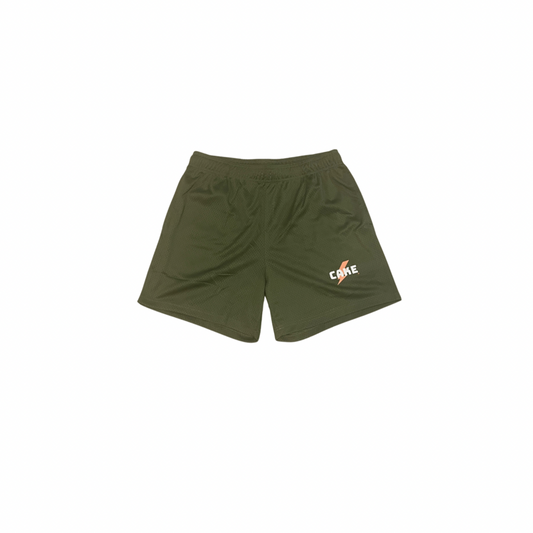 Cake Bolt Collection Mesh Shorts - Olive Green